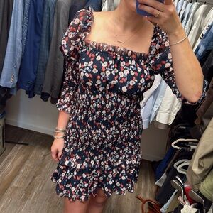KEEPSAKE the Label Navy‎ Floral Long Sleeve Dress